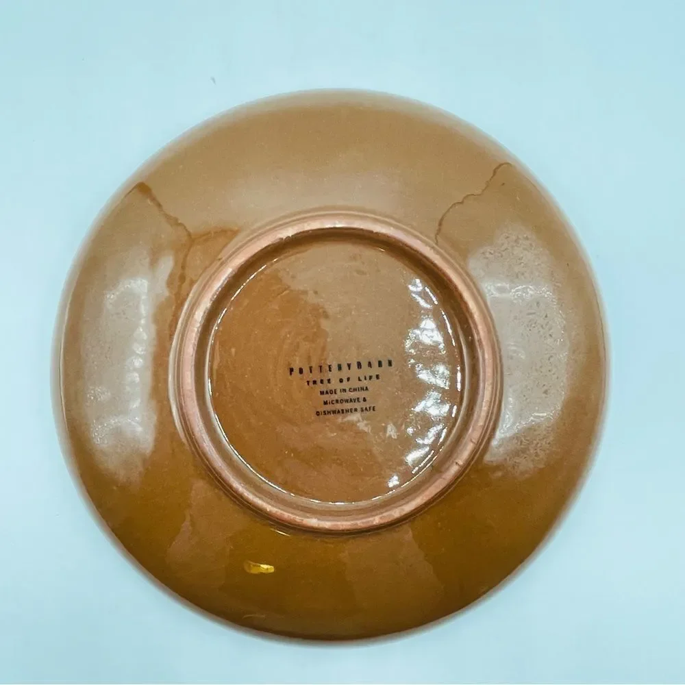 Pottery Barn Ceramic Tree of Life Dessert Plate